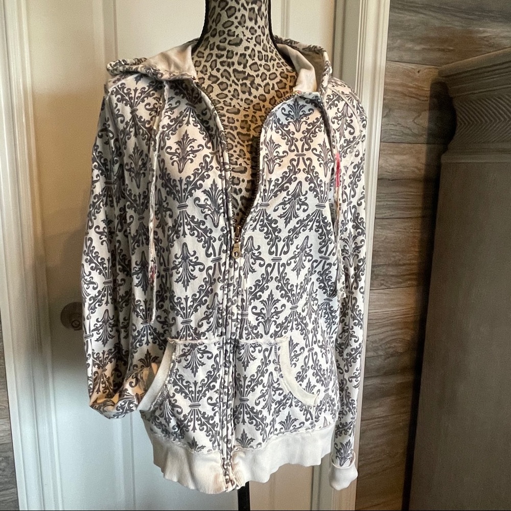 Graphic Print Zip Hoodie